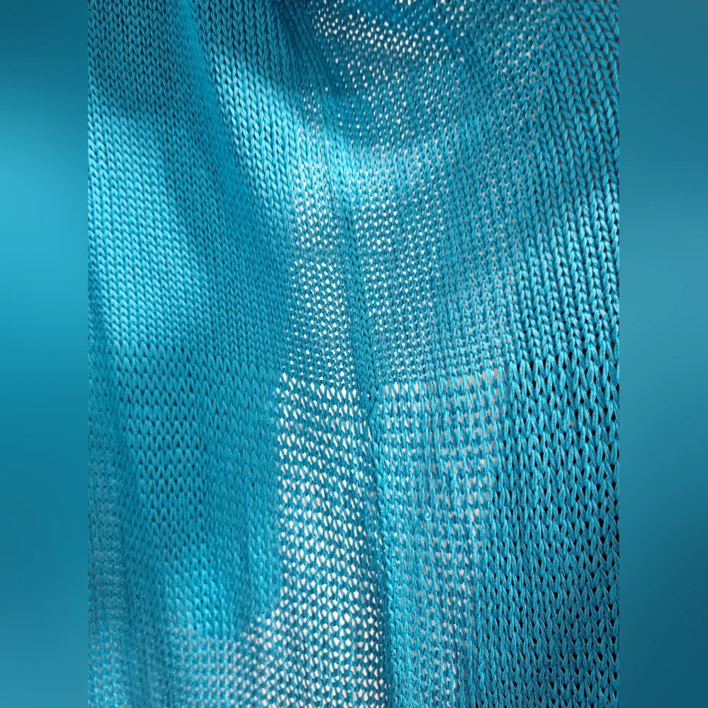 Turquoise Crochet Jacket M/L